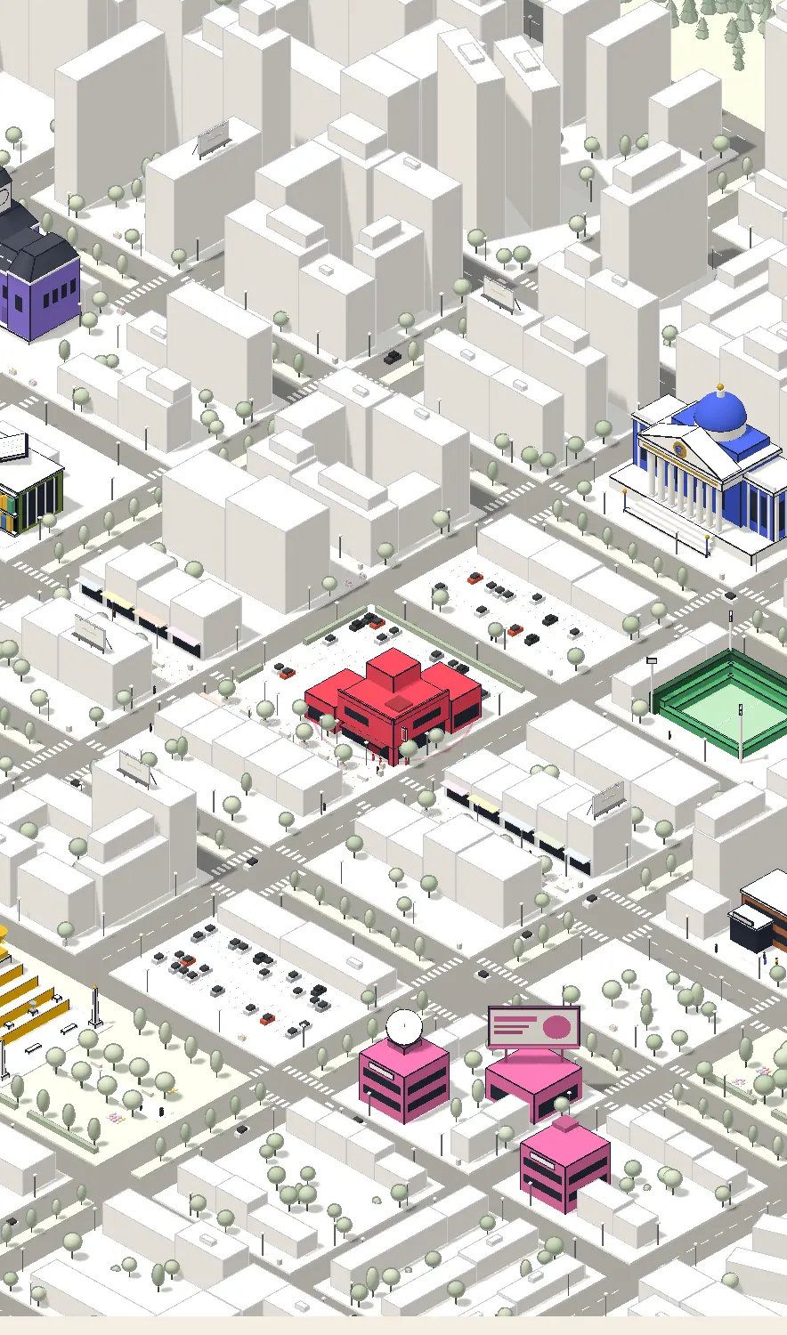 Toute la ville dans la ville du jeu
